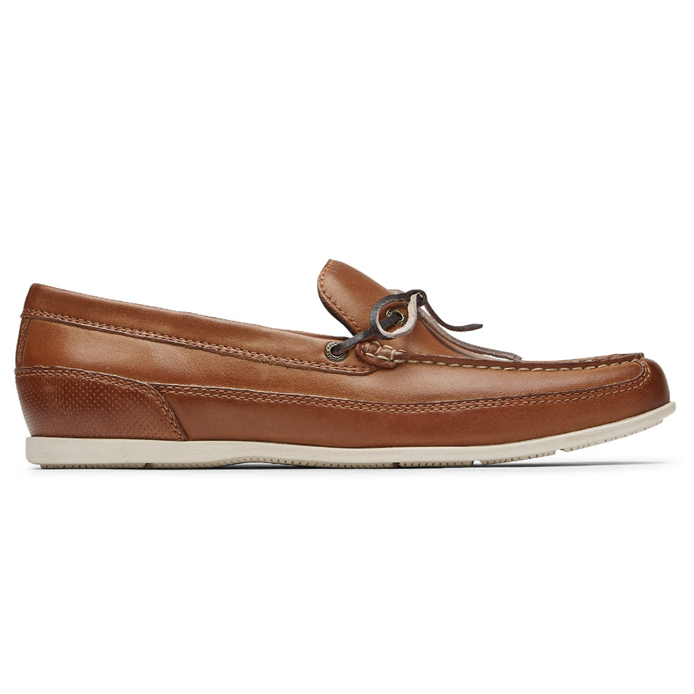 Mocasines Rockport Hombre Mexico - Malcom Tie Marrom - KANUF3267